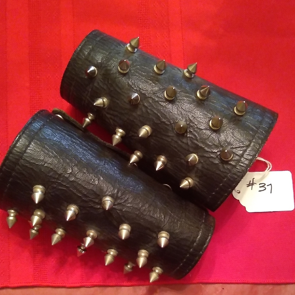 PR. Warrior Studded Leather Cuffs, #37 - Picture 11 of 13